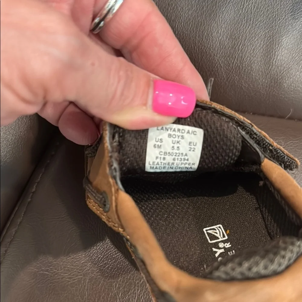 Sperry Brown Moccasins with Nautical Design